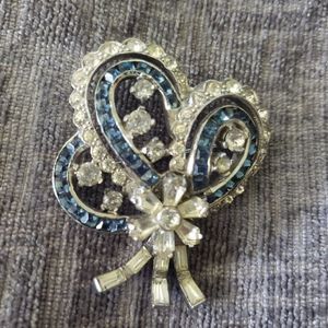 Vintage Jomaz Silver Rhodium Plated Brooch Pin
